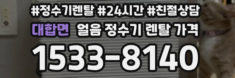 대합면 얼음 정수기 렌탈 가격