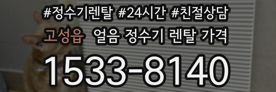 고성읍 얼음 정수기 렌탈 가격