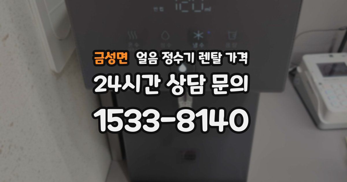 금성면 얼음 정수기 렌탈 가격