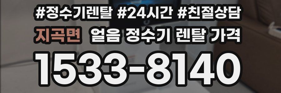 지곡면 얼음 정수기 렌탈 가격