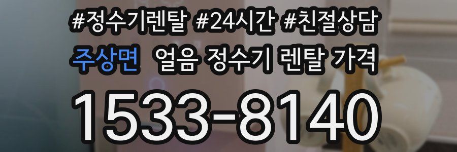 주상면 얼음 정수기 렌탈 가격