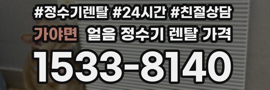가야면 얼음 정수기 렌탈 가격