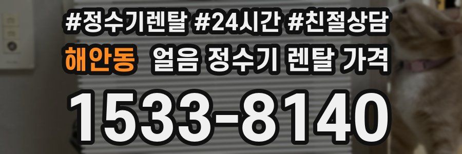 해안동 얼음 정수기 렌탈 가격