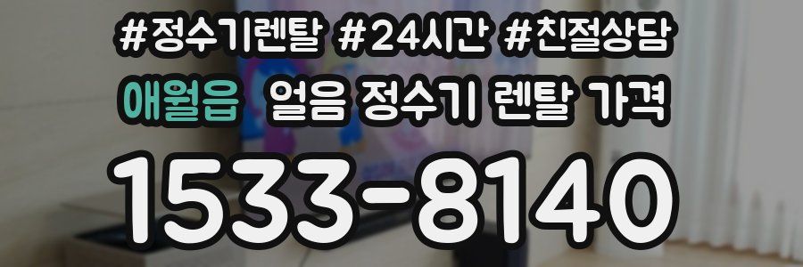 애월읍 얼음 정수기 렌탈 가격