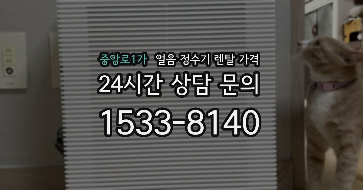 중앙로1가 얼음 정수기 렌탈 가격