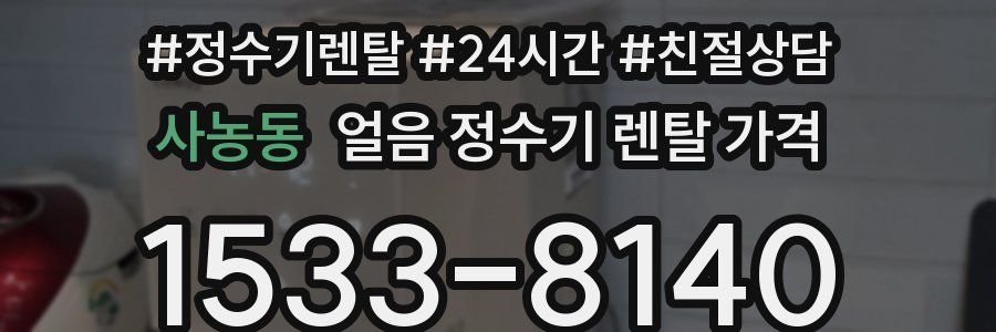 사농동 얼음 정수기 렌탈 가격