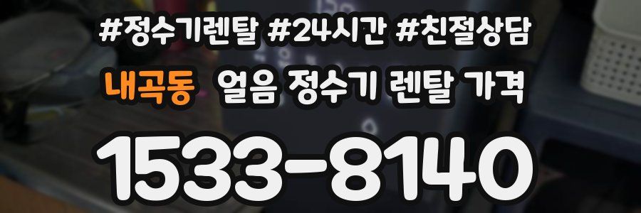 내곡동 얼음 정수기 렌탈 가격