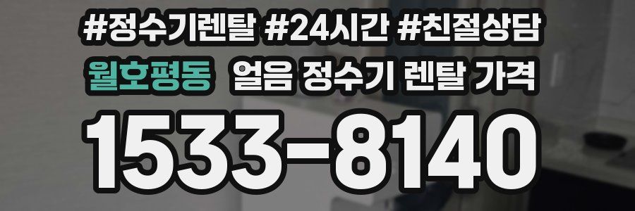 월호평동 얼음 정수기 렌탈 가격