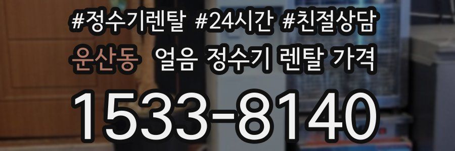 운산동 얼음 정수기 렌탈 가격