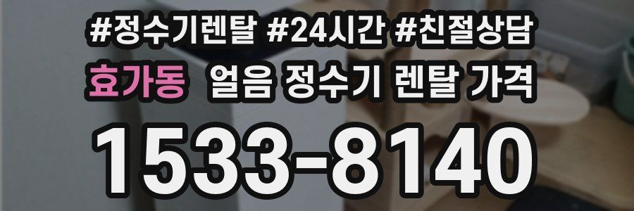 효가동 얼음 정수기 렌탈 가격