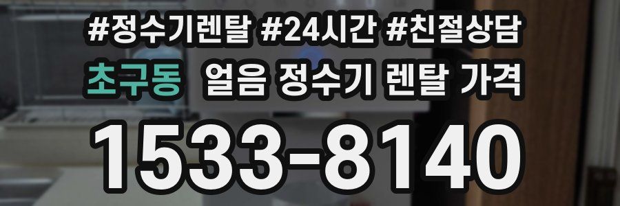 초구동 얼음 정수기 렌탈 가격