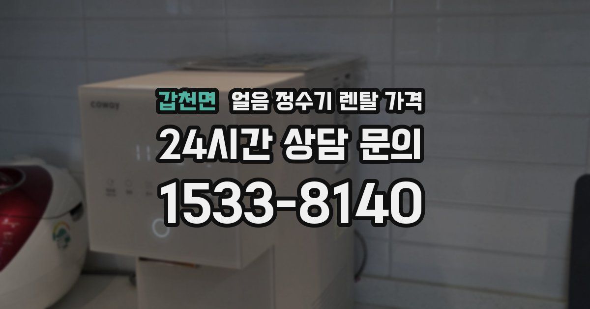 갑천면 얼음 정수기 렌탈 가격