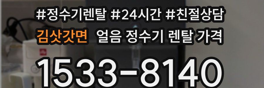 김삿갓면 얼음 정수기 렌탈 가격