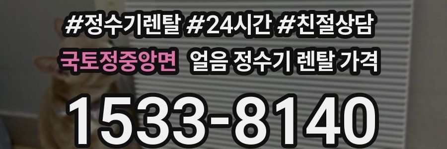 국토정중앙면 얼음 정수기 렌탈 가격