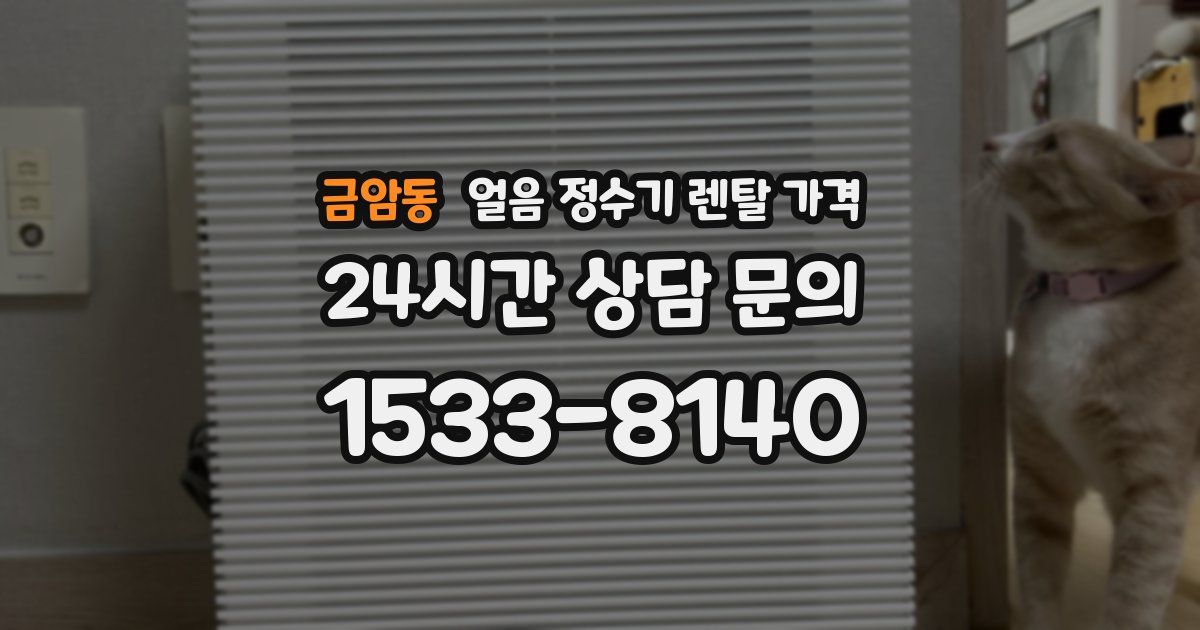 금암동 얼음 정수기 렌탈 가격
