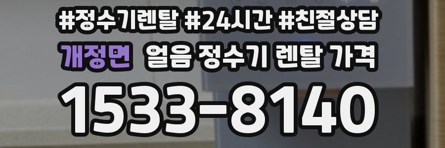 개정면 얼음 정수기 렌탈 가격