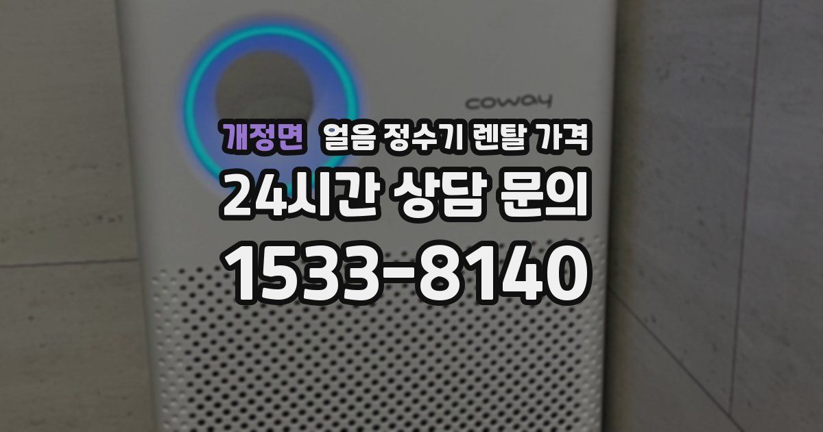 개정면 얼음 정수기 렌탈 가격