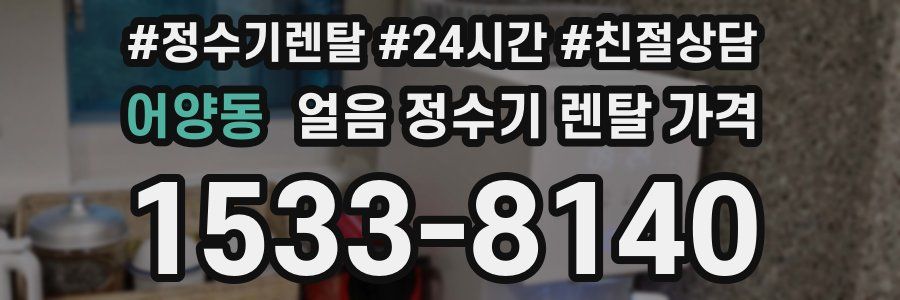 어양동 얼음 정수기 렌탈 가격