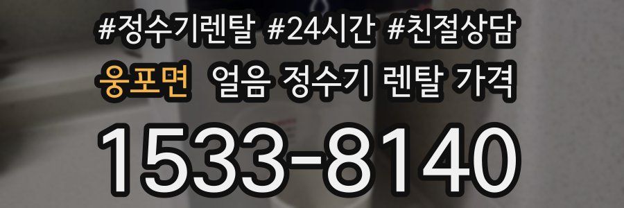 웅포면 얼음 정수기 렌탈 가격