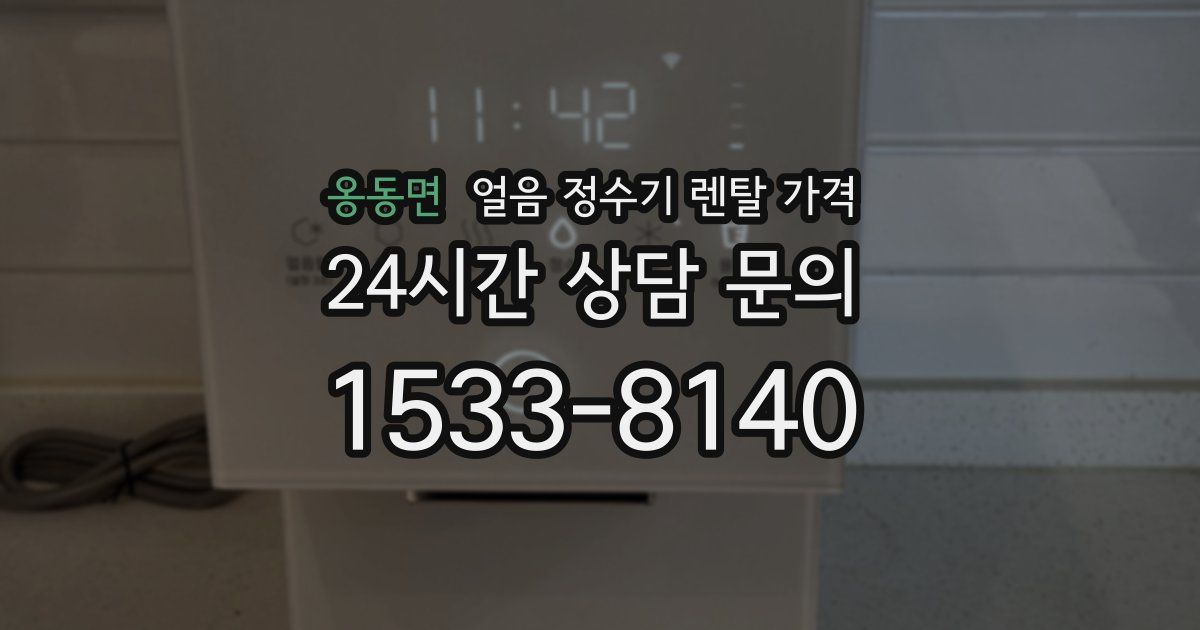 옹동면 얼음 정수기 렌탈 가격