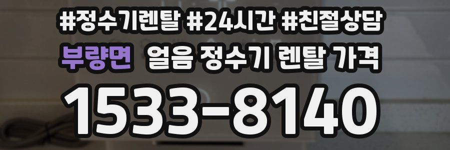 부량면 얼음 정수기 렌탈 가격