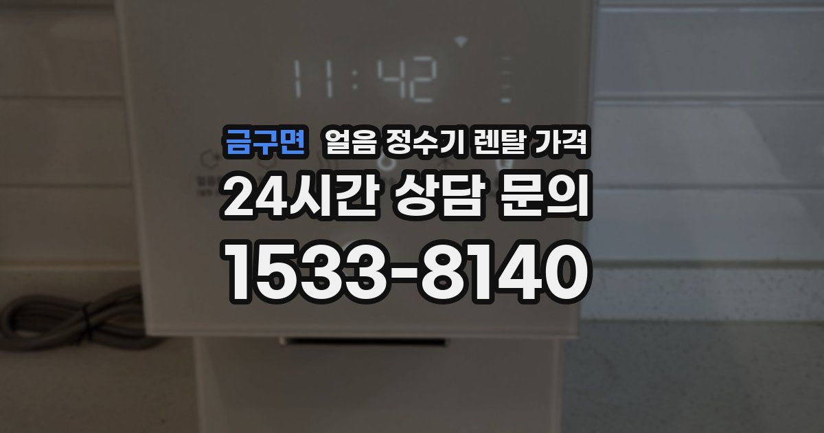 금구면 얼음 정수기 렌탈 가격