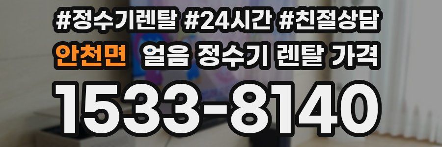 안천면 얼음 정수기 렌탈 가격