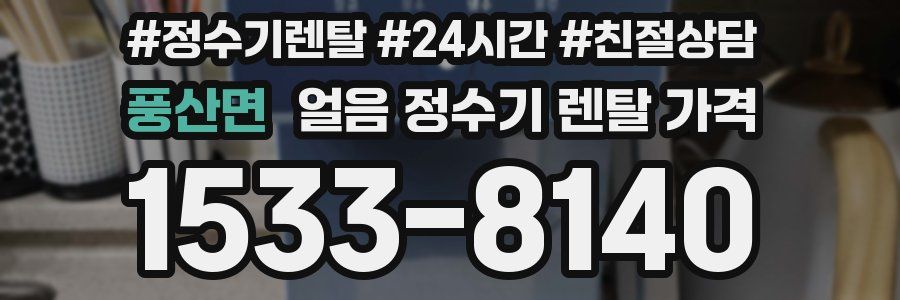풍산면 얼음 정수기 렌탈 가격