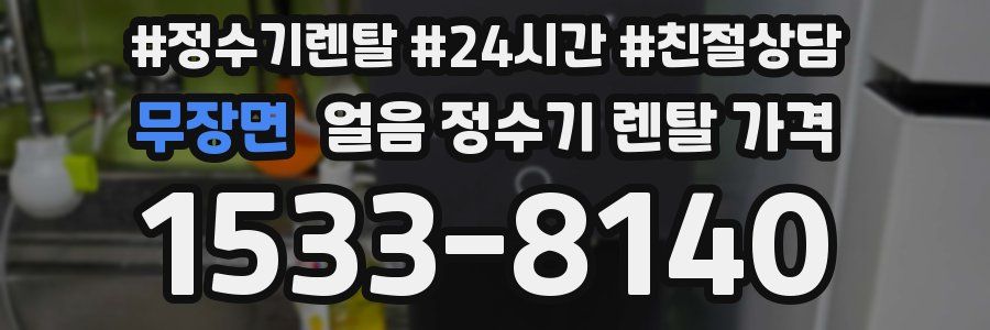 무장면 얼음 정수기 렌탈 가격