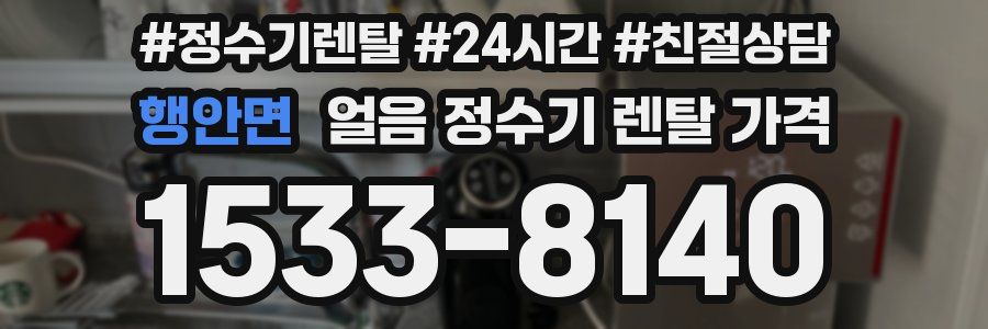 행안면 얼음 정수기 렌탈 가격