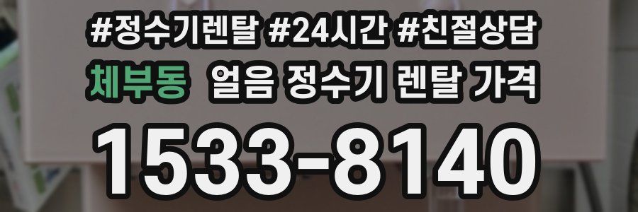 체부동 얼음 정수기 렌탈 가격