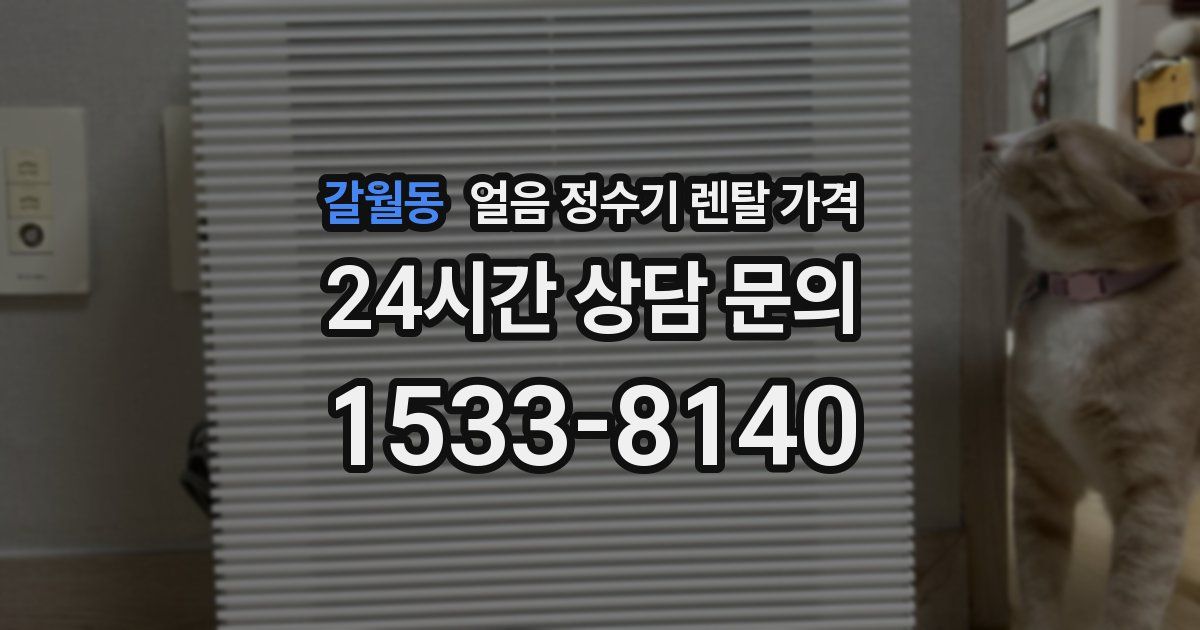 갈월동 얼음 정수기 렌탈 가격