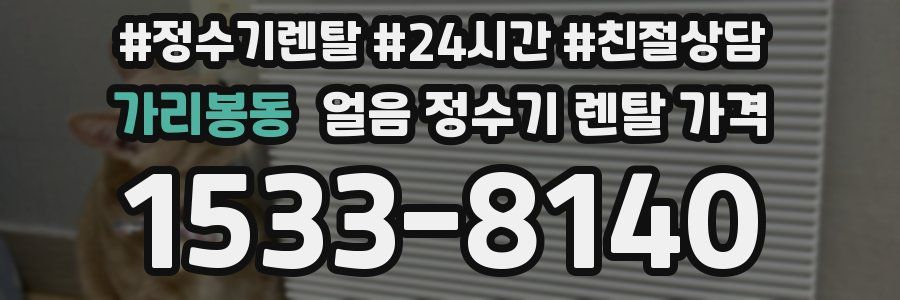 가리봉동 얼음 정수기 렌탈 가격