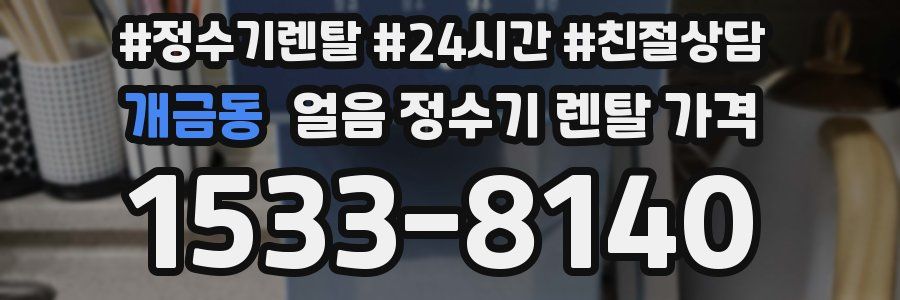 개금동 얼음 정수기 렌탈 가격