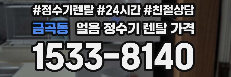 금곡동 얼음 정수기 렌탈 가격