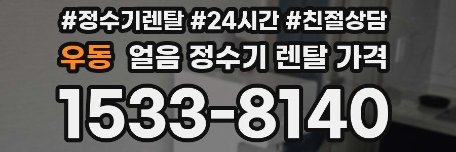 우동 얼음 정수기 렌탈 가격