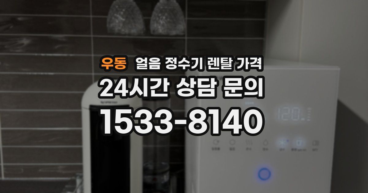 우동 얼음 정수기 렌탈 가격