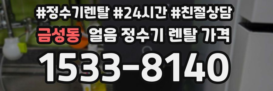 금성동 얼음 정수기 렌탈 가격