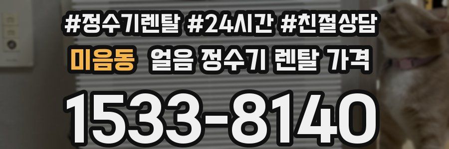 미음동 얼음 정수기 렌탈 가격