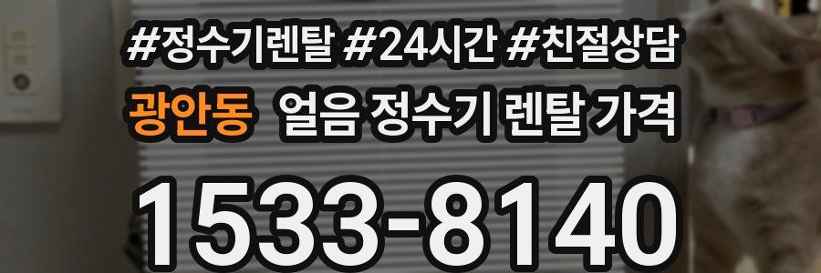 광안동 얼음 정수기 렌탈 가격