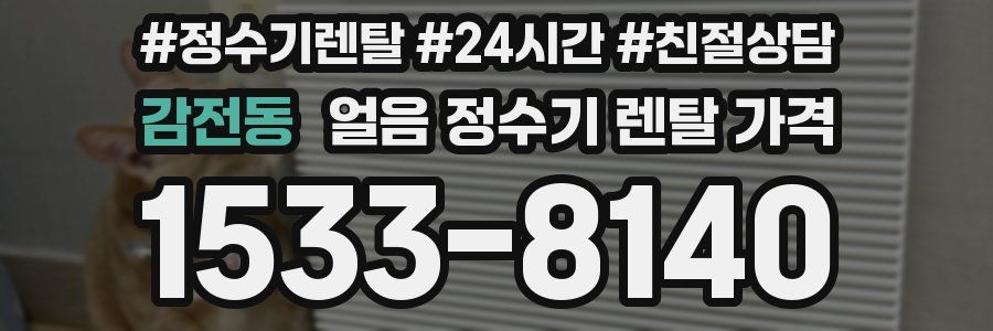 감전동 얼음 정수기 렌탈 가격