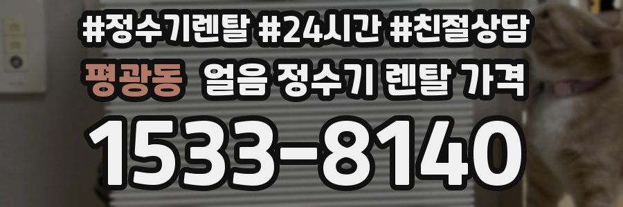 평광동 얼음 정수기 렌탈 가격