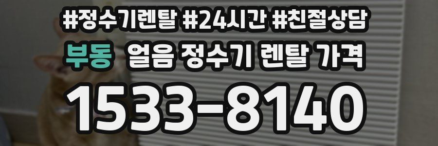 부동 얼음 정수기 렌탈 가격