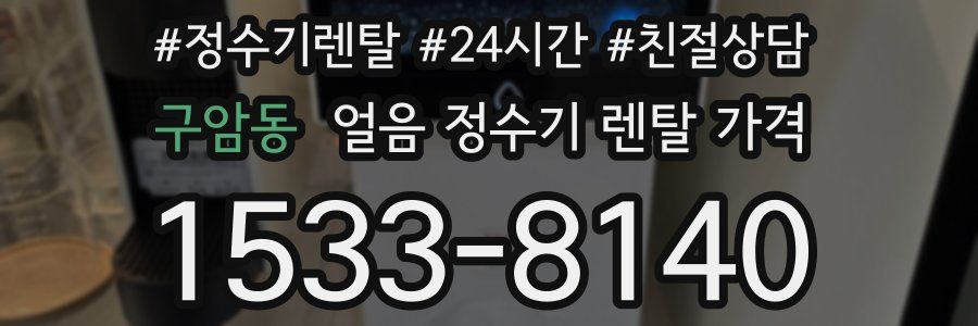 구암동 얼음 정수기 렌탈 가격