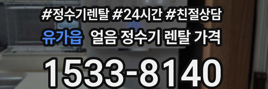유가읍 얼음 정수기 렌탈 가격
