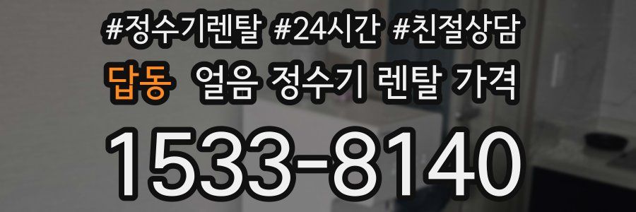 답동 얼음 정수기 렌탈 가격