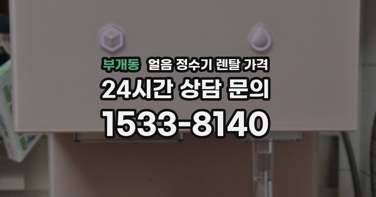 부개동 얼음 정수기 렌탈 가격