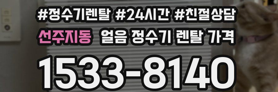 선주지동 얼음 정수기 렌탈 가격