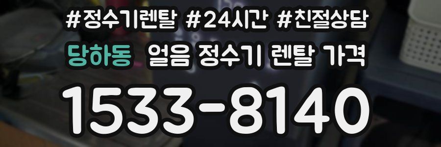 당하동 얼음 정수기 렌탈 가격
