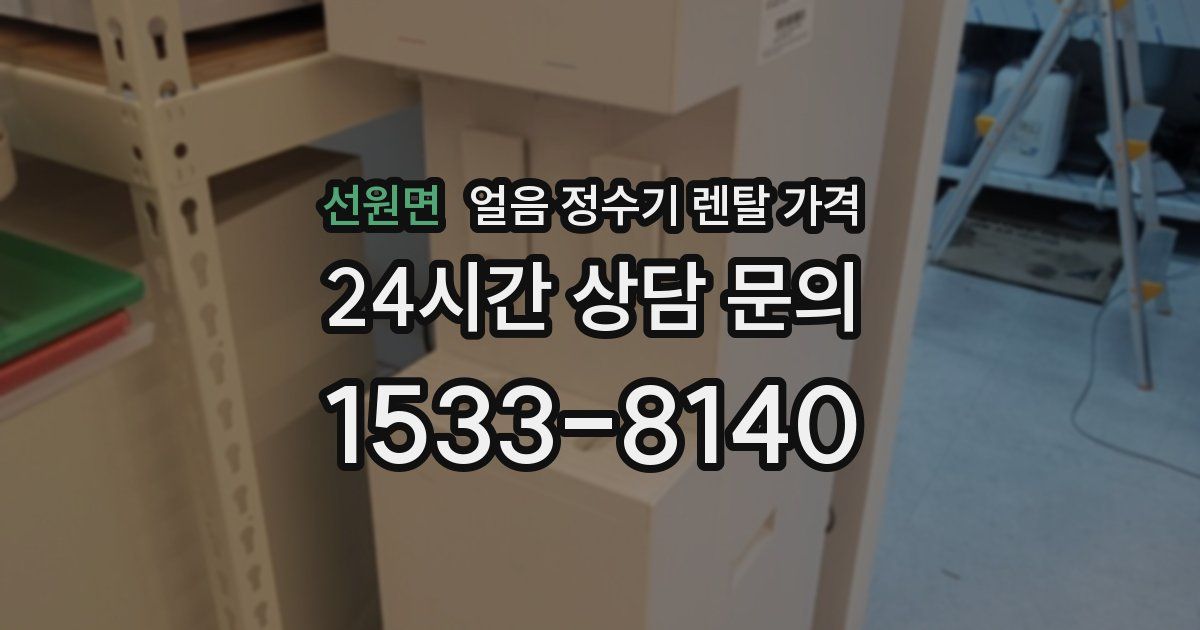 선원면 얼음 정수기 렌탈 가격